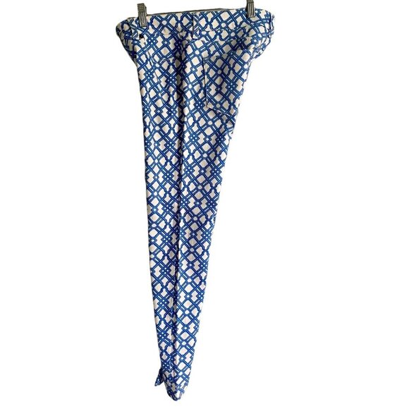 Vineyard Vines Blue and White Cotton Blend Pants With Pockets Size 2 - Picture 3 of 9
